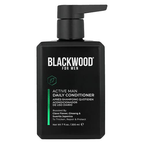 Blackwood For Men, Active Man, Daily Conditioner, To Thicken, Repair & Protect, Clove Flower, Ginseng & Swertia Japonica, 7 fl oz (200 ml)