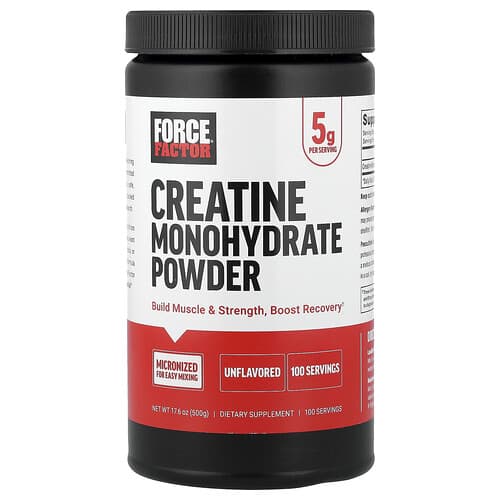Force Factor, Creatine Monohydrate Powder, Unflavored, 17.6 oz (500 g)
