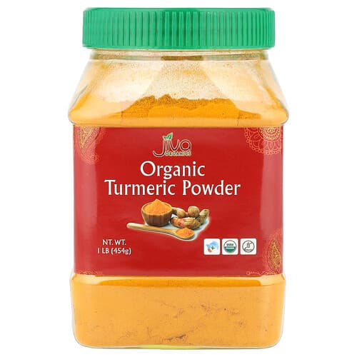 Jiva Organics, Organic Turmeric Powder, 1 lb (454 g)