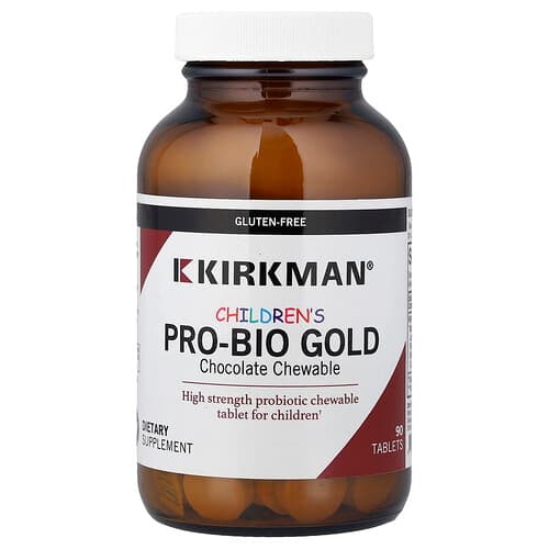 Kirkman Labs, Children's Pro-Bio Gold Chewable, Chocolate, 90 Tablets