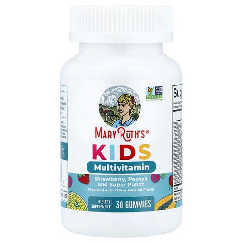 MaryRuth's, Kids Multivitamin Gummies, Strawberry, Papaya and Super Punch, 30 Gummies