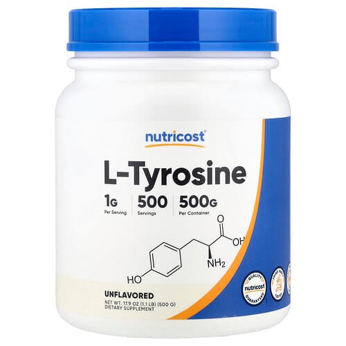 Nutricost, L-Tyrosine, Unflavored, 17.9 oz (500 g)