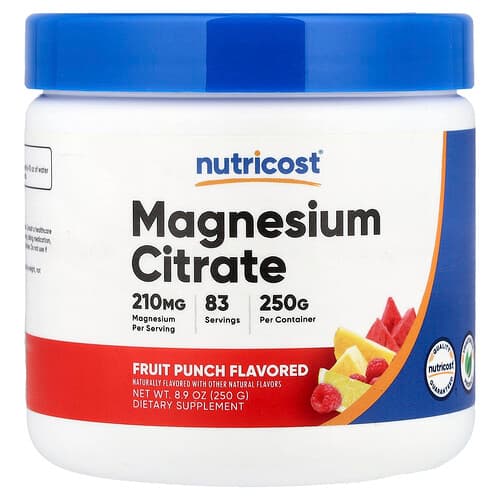 Nutricost, Magnesium Citrate, Fruit Punch, 8.9 oz (250 g)