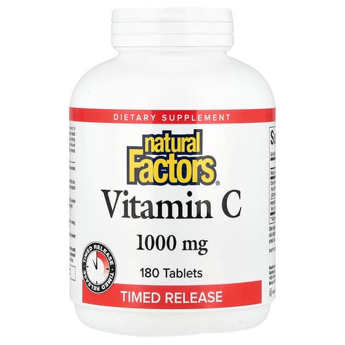 Natural Factors, Vitamin C, Time Release, 1,000 mg, 180 Tablets