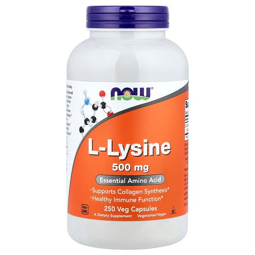 NOW Foods, L-Lysine, 500 mg, 250 Veg Capsules