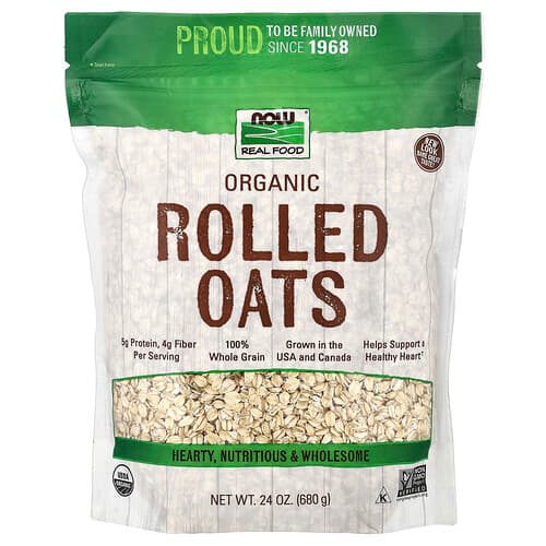NOW Foods, Organic Rolled Oats, 24 oz (680 g)