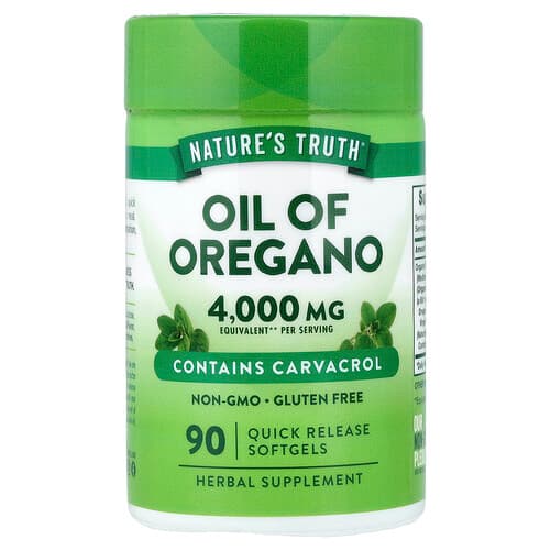 Nature's Truth, Oil of Oregano, 90 Quick Release Softgels (2,000 mg per Softgel)