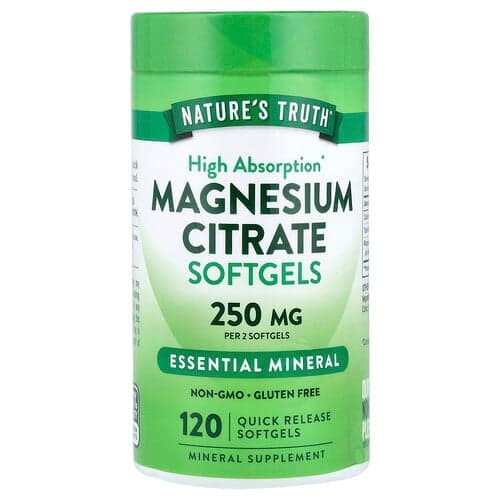 Nature's Truth, Magnesium Citrate, 120 Quick Release Softgels (125 mg per Softgel)