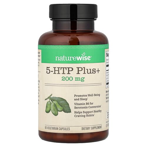 NatureWise, 5-HTP Plus+, 60 Vegetarian Capsules