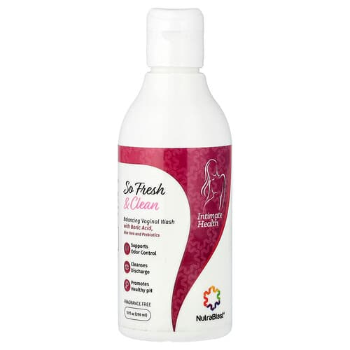 NutraBlast, So Fresh & Clean, Balancing Vaginal Wash, Fragrance Free, 10 fl oz (296 ml)
