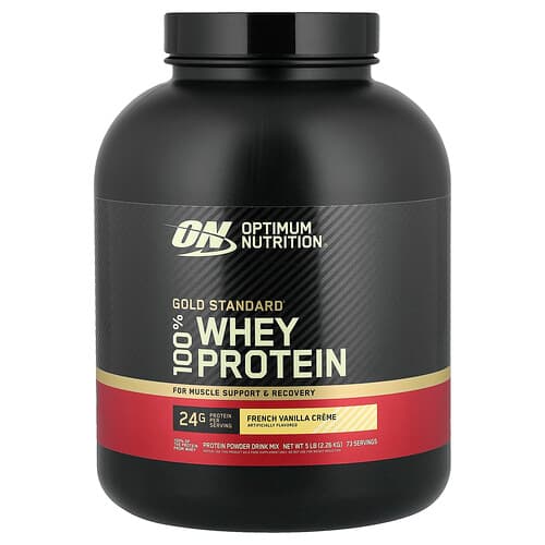 Optimum Nutrition, Gold Standard® 100% Whey Protein, French Vanilla Creme, 5 lb (2.26 kg)