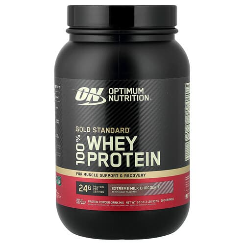 Optimum Nutrition, Gold Standard® 100% Whey Protein, Extreme Milk Chocolate, 2 lb (907 g)