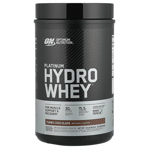 Optimum Nutrition, Platinum Hydro Whey®, Turbo Chocolate, 1.8 lb (820 g)