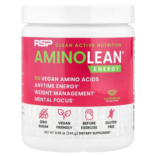 RSP Nutrition, AminoLean® Energy, Watermelon, 8.68 oz (246 g)