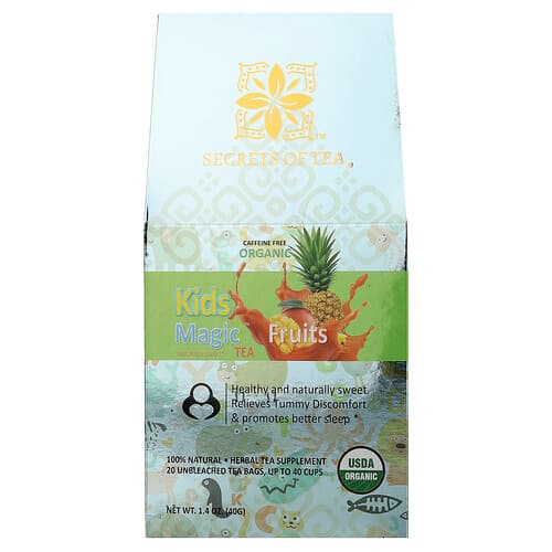 Secrets of Tea, Organic, Kids Magic™ Tea, Fruits, Caffeine Free, 20 Tea Bags, 1.4 oz (40 g)