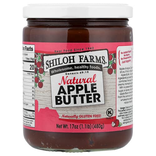 Shiloh Farms, Natural Apple Butter, 17 oz (480 g)