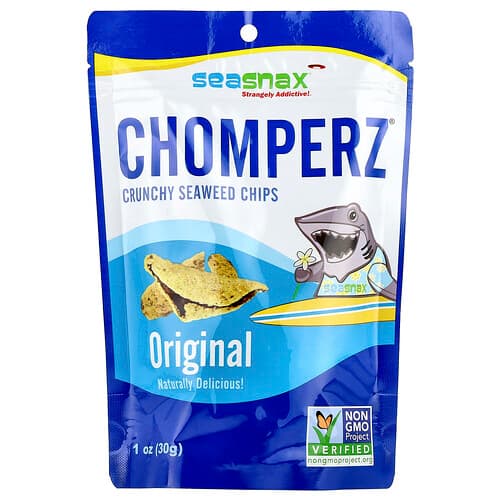 SeaSnax, Chomperz®, Crunchy Seaweed Chips, Original, 1 oz (30 g)