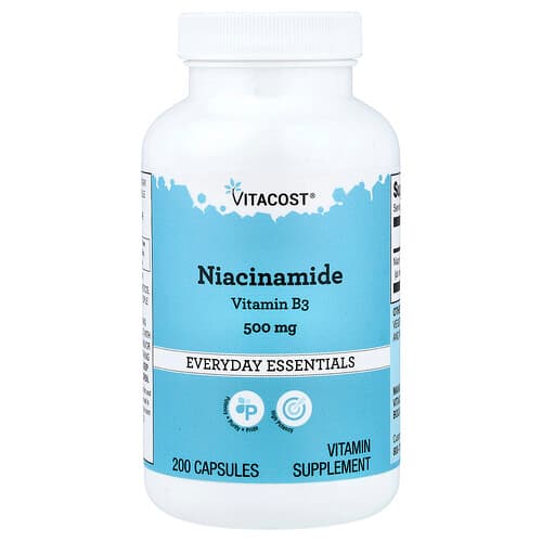 Vitacost, Niacinamide, 500 mg, 200 Capsules