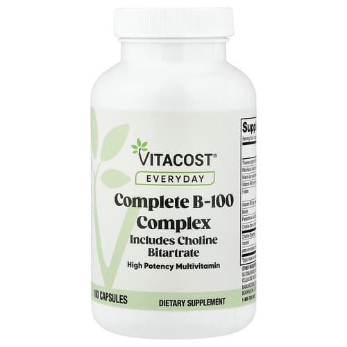 Vitacost, Everyday, Complete B-100 Complex, 100 Capsules