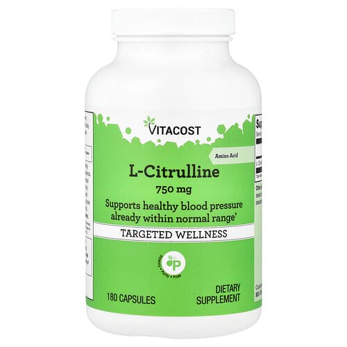 Vitacost, L-Citrulline, 750 mg, 180 Capsules