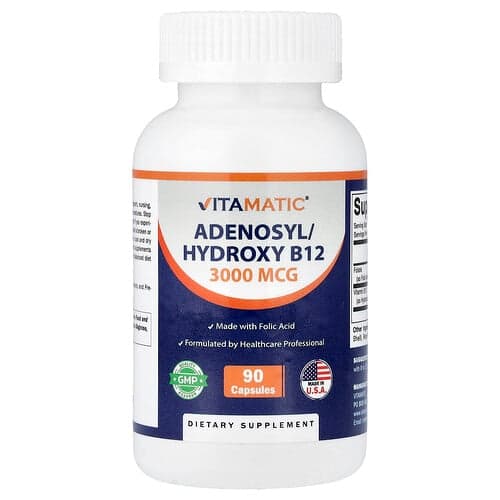 Vitamatic, Adenosyl/Hydroxy B12, 90 Capsules