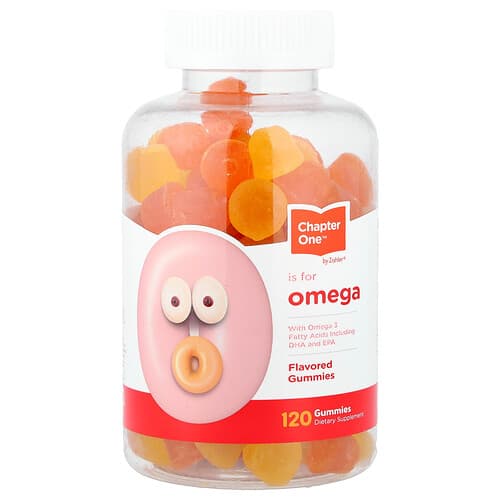 Zahler, Chapter One, Omega Gummies with Omega 3 Fatty Acids Including DHA & EPA, 120 Gummies